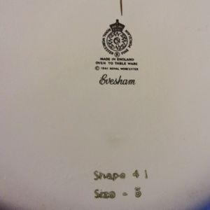 Royal worcester Other - Royal Worcester Evesham, Fireproof Round Dish 2 Royal worcester Other - Royal Worcester Evesham, Fireproof Round Dish 2